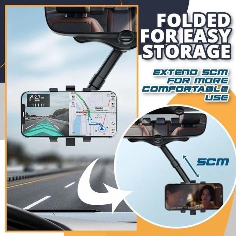 Rearview Mirror Phone Holder 360 Rotation