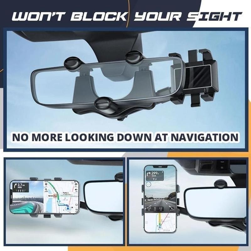 Rearview Mirror Phone Holder 360 Rotation